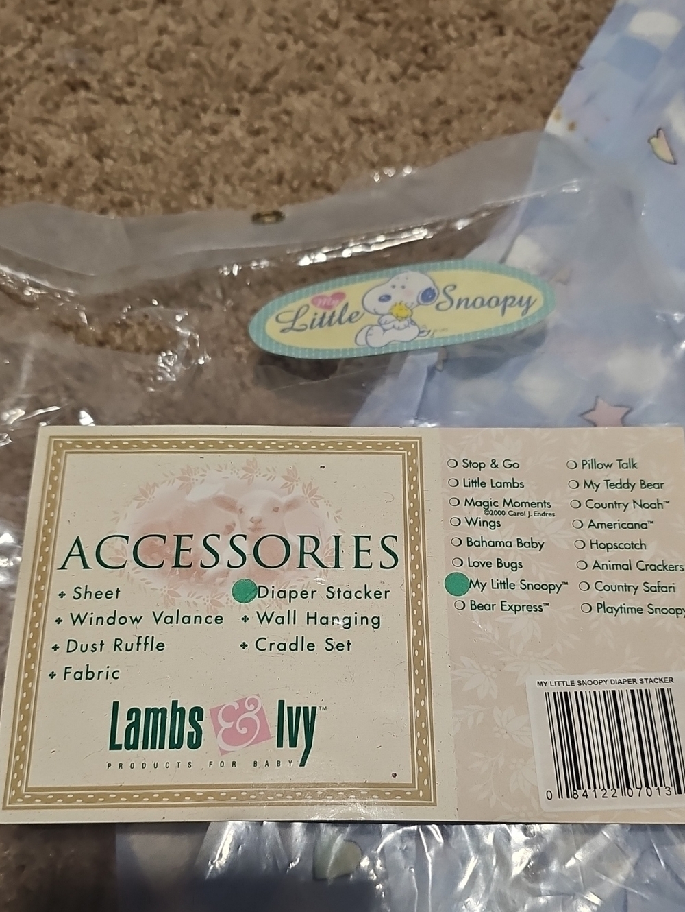 *VINTAGE* My Little Snoopy Blue Baby Accessory Set